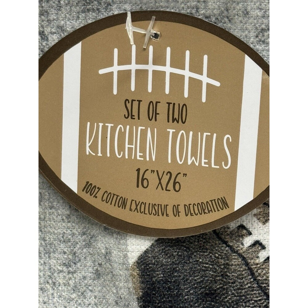 Kitchen Towel Set Of 2 With Love And Football NWT-NFL Decor-Football Season Home - Picture 4 of 6